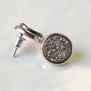 Marcia Moran Titanium Druzy Large Stud Earrings